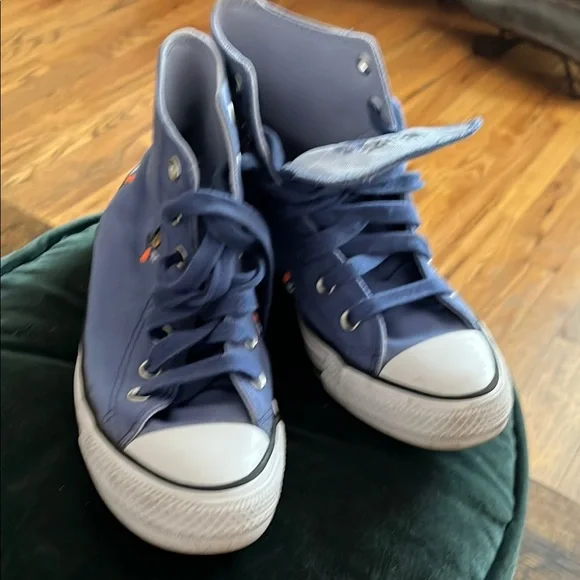 Converse Kids Blue High-Top Sneakers - Picture 10 of 10
